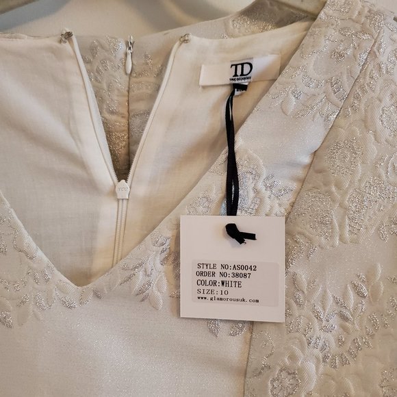 Wedding/Occassion Dress - Ivory Jaquard - BNWT - Picture 10 of 11